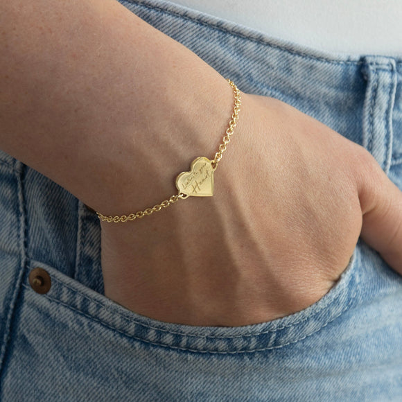 Listen to Your Heart Bracelet Gold