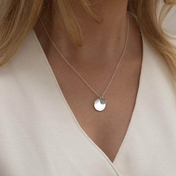 personalised necklace with initials silver 