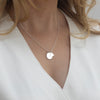 engraved necklace with discs and heart