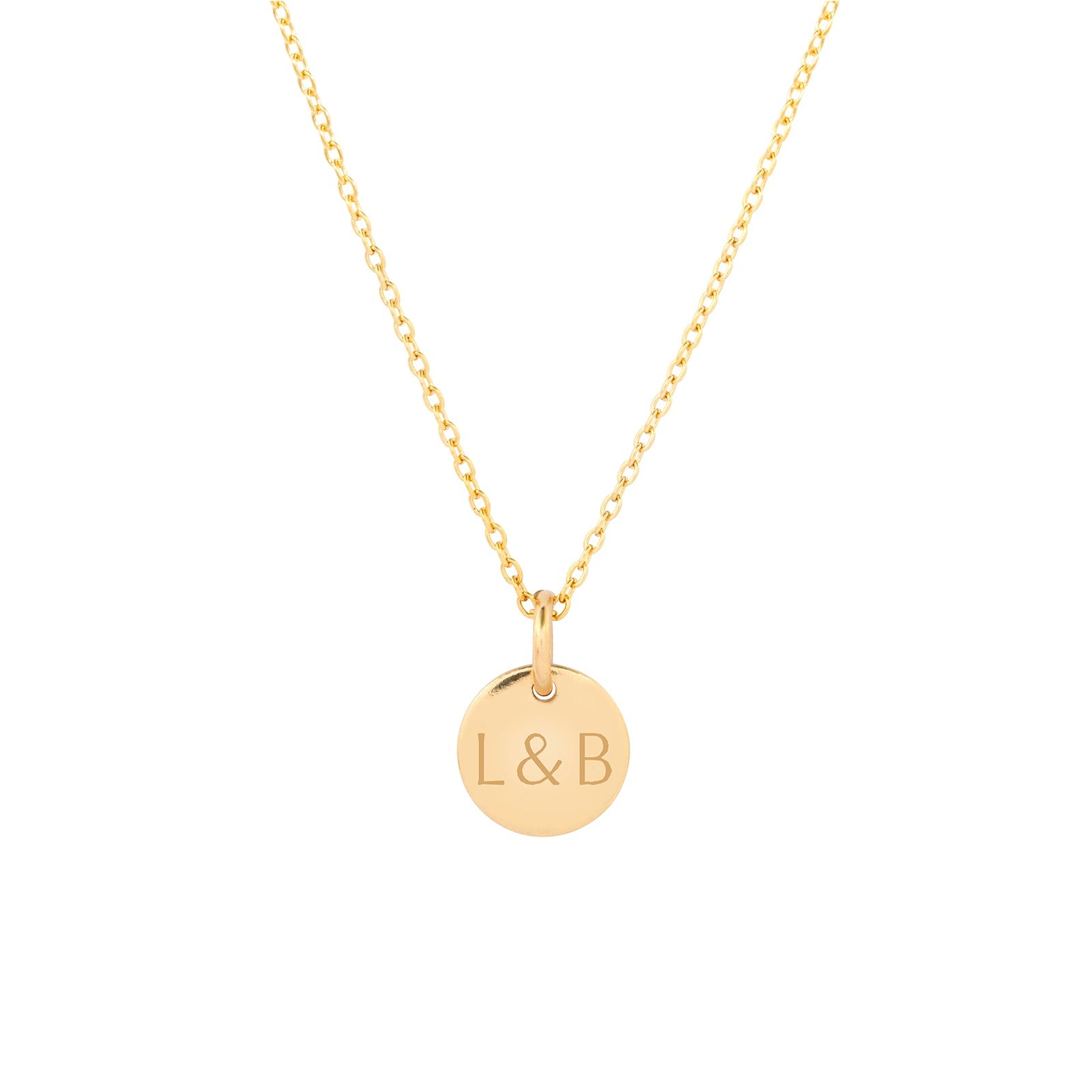 Gold initials necklace 