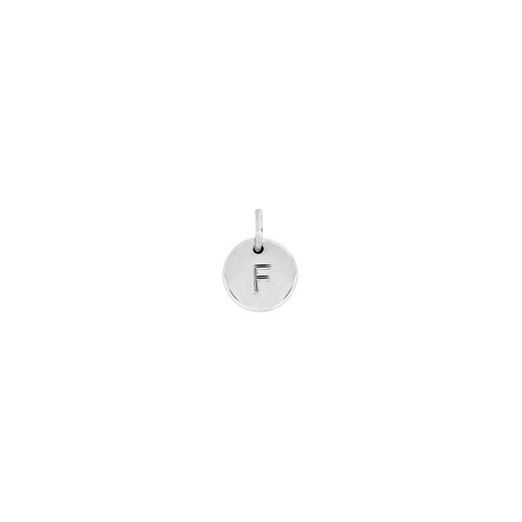 1 small letter disc sterling silver