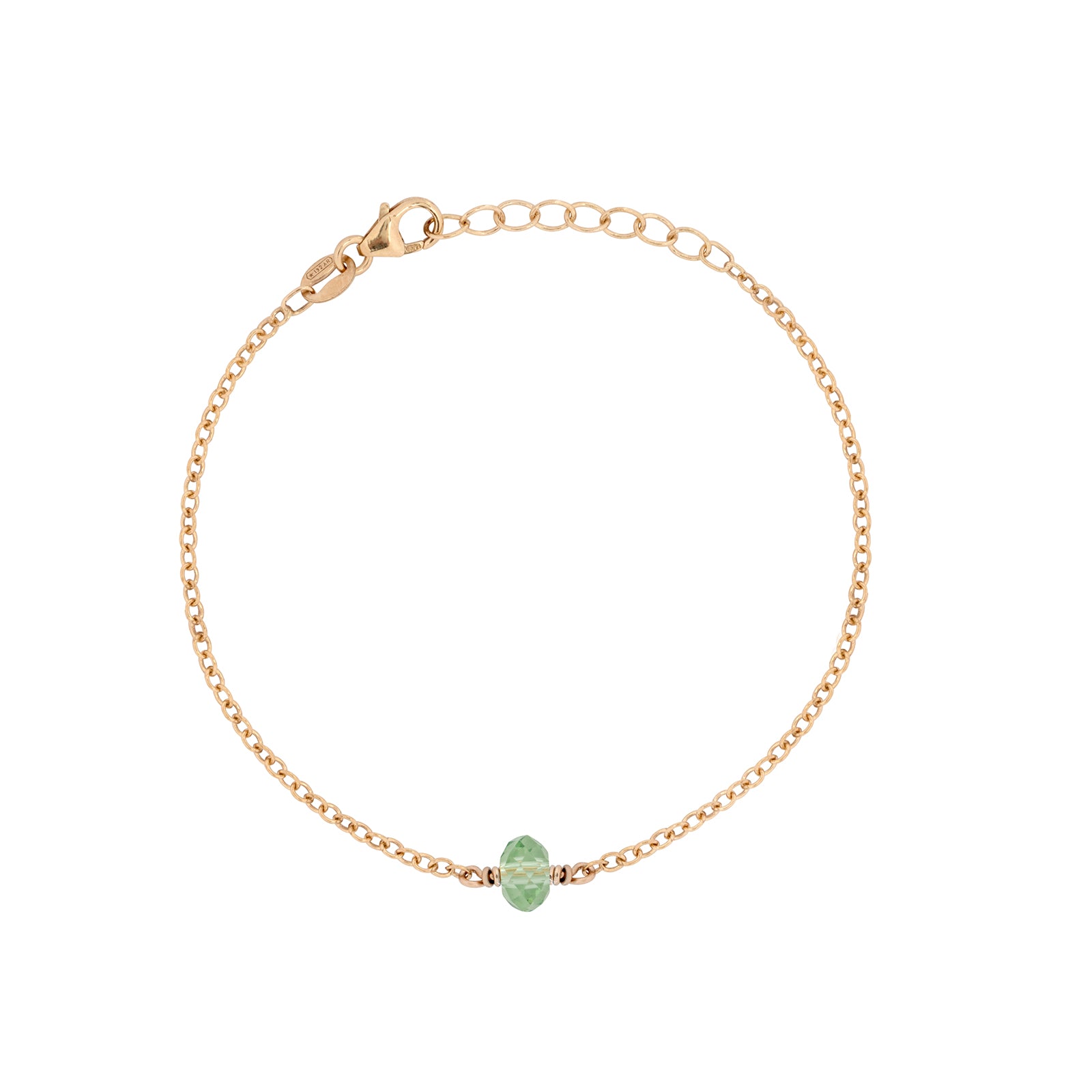 august birthstone bracelet gold 