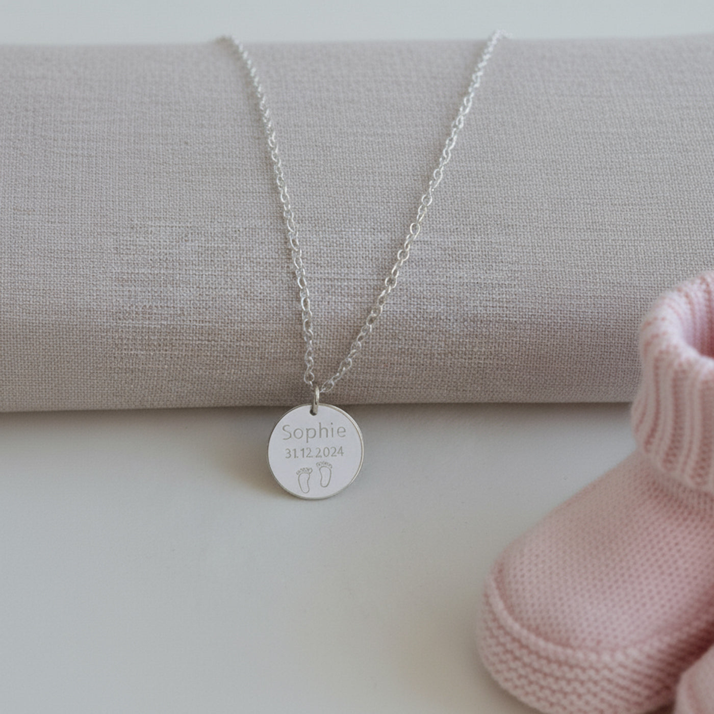 new baby date of birth and name necklace silver lulu and belle