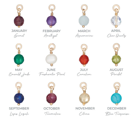 Individual Birthstone Charm - Gold or Silver