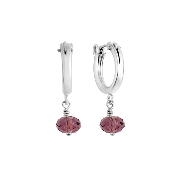 february birthstone hoop earrings silver 
