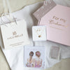 Bridesmaid Gift Box - Initial Necklace + Earrings with Pearls