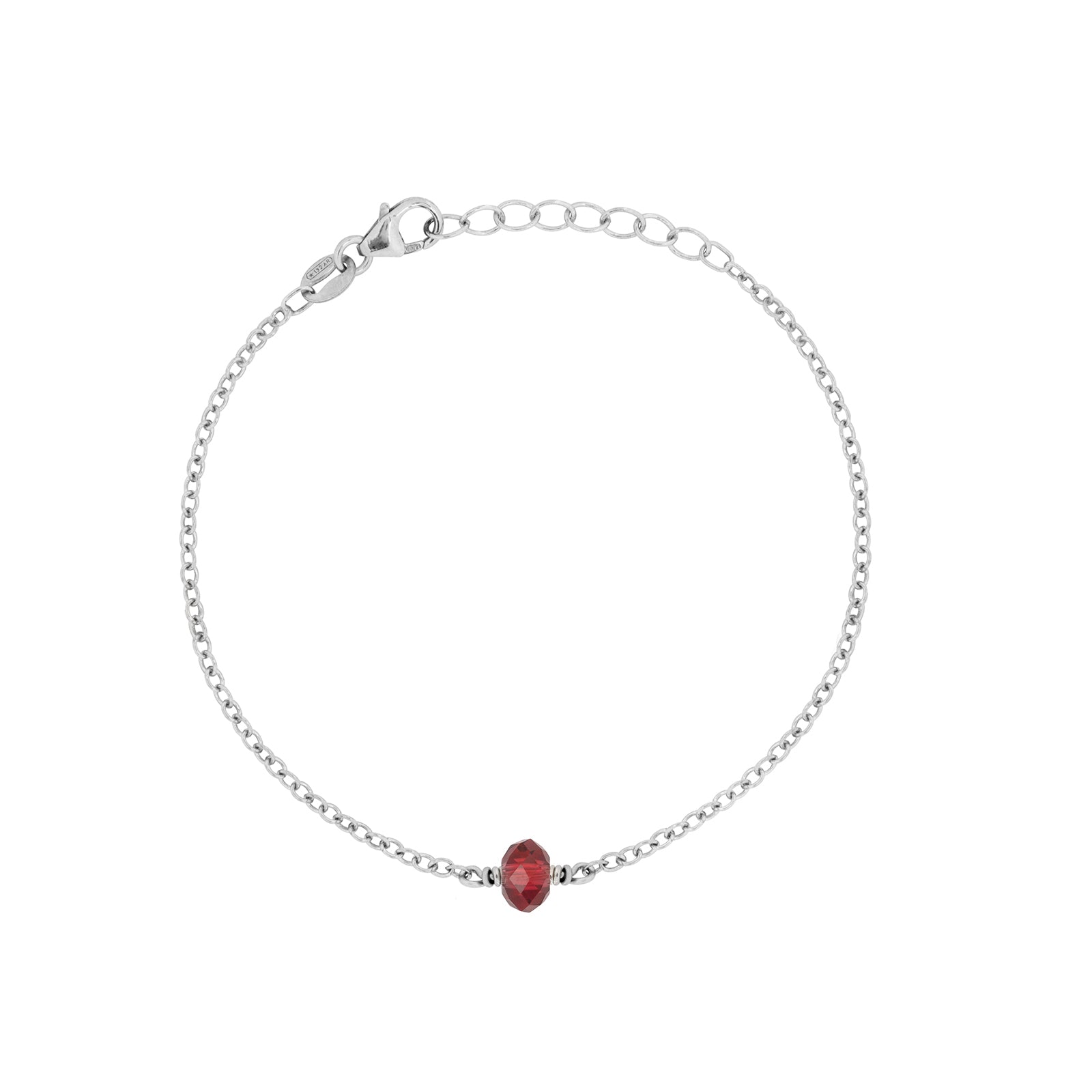 January birthstone bracelet silver 