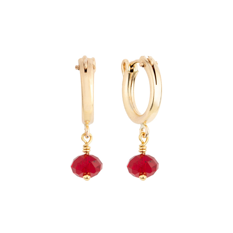 july birthstone hoop earrings with gold filled hoops 