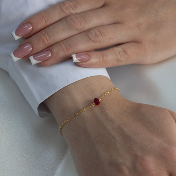 july birthstone bracelet gold 