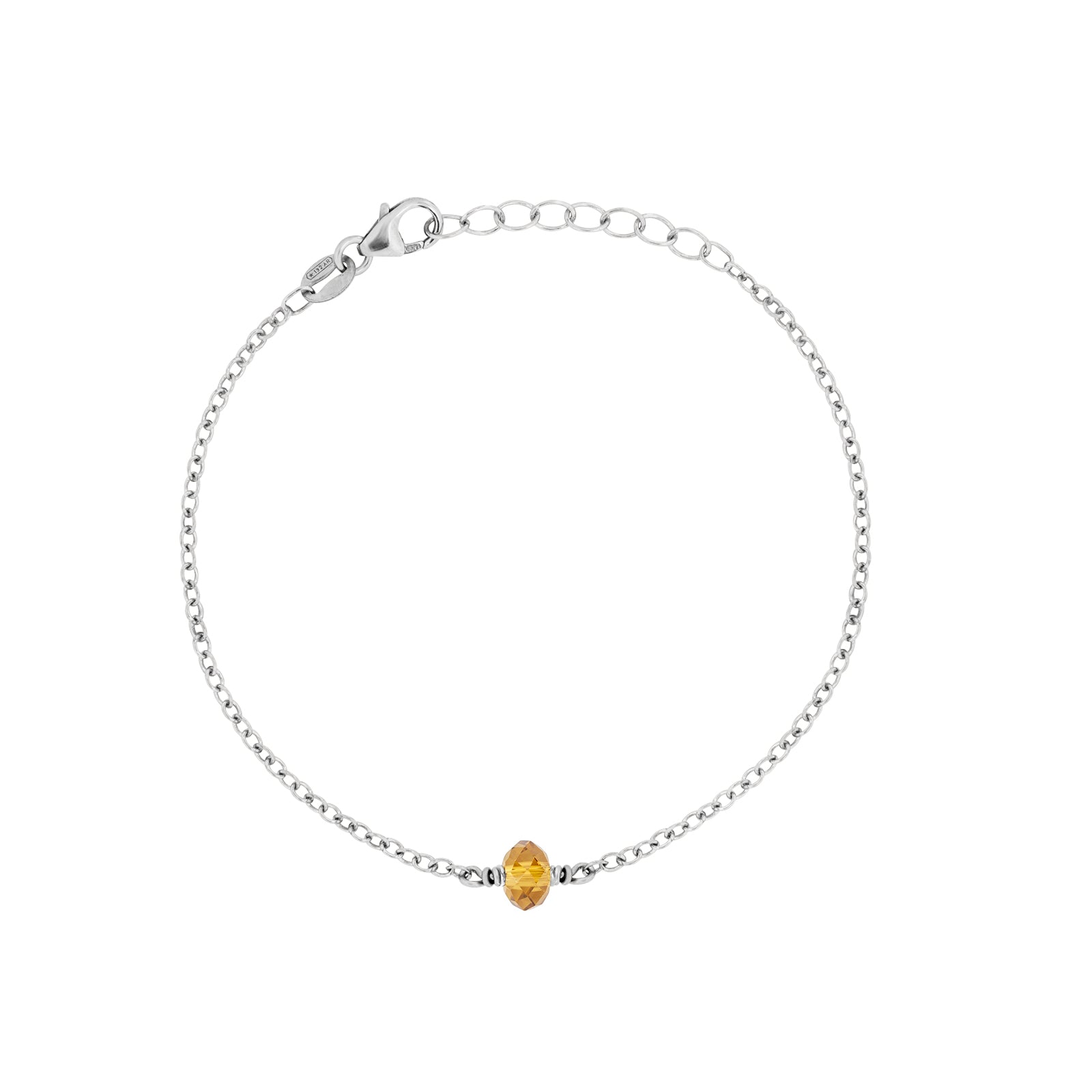 November birthstone bracelet silver 