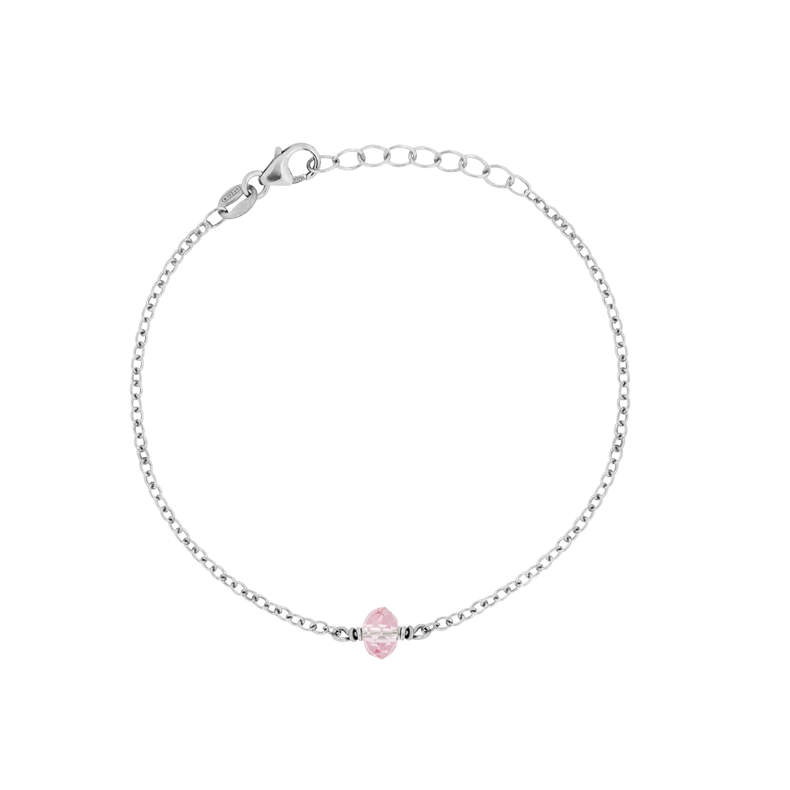 October birthstone bracelet silver 