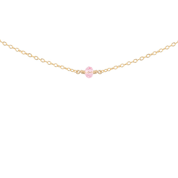 October birthstone necklace in gold filled 