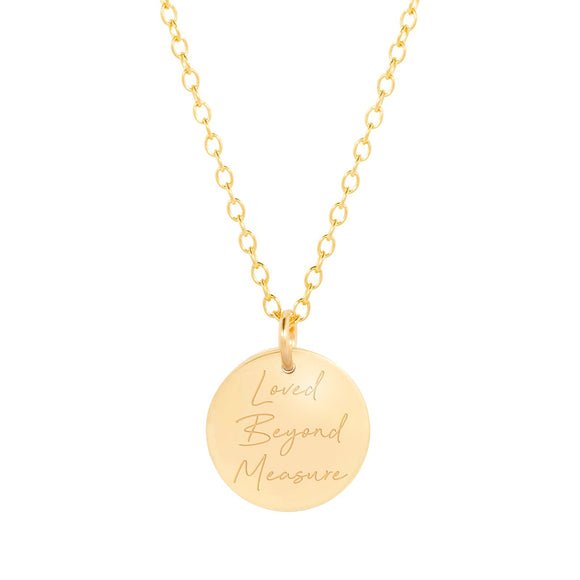 personalised grandmother necklace gold front 