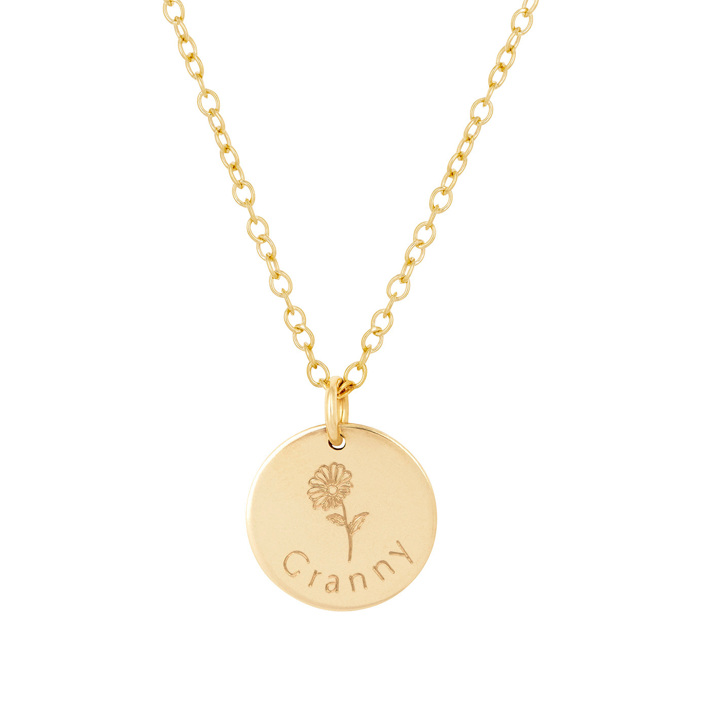 personalised necklace for grandmother gold 