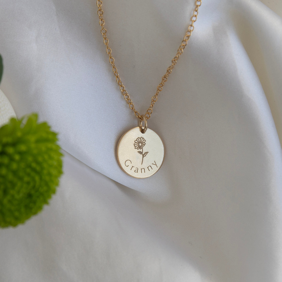 personalised necklace for grandmother gold