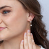 Sara dainty pearl drop earrings gold 