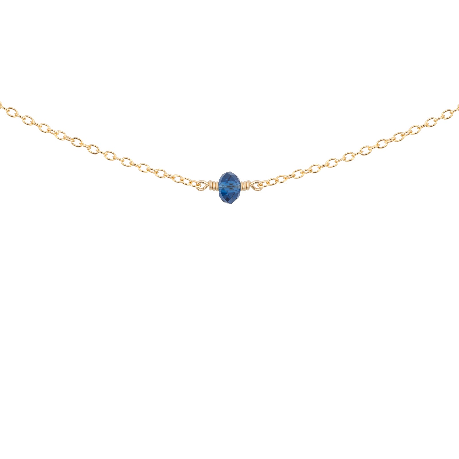 September birthstone necklace gold 
