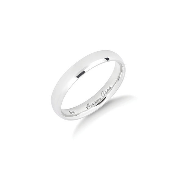 The For Keeps wedding ring in yellow gold, a plain polished 4mm men's ring