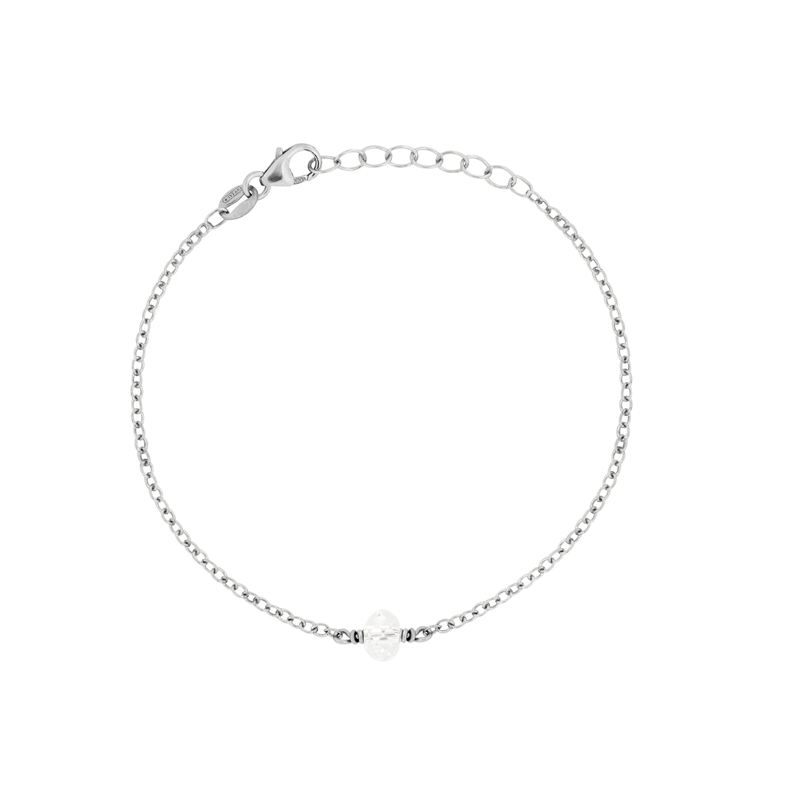 april birthstone bracelet silver 