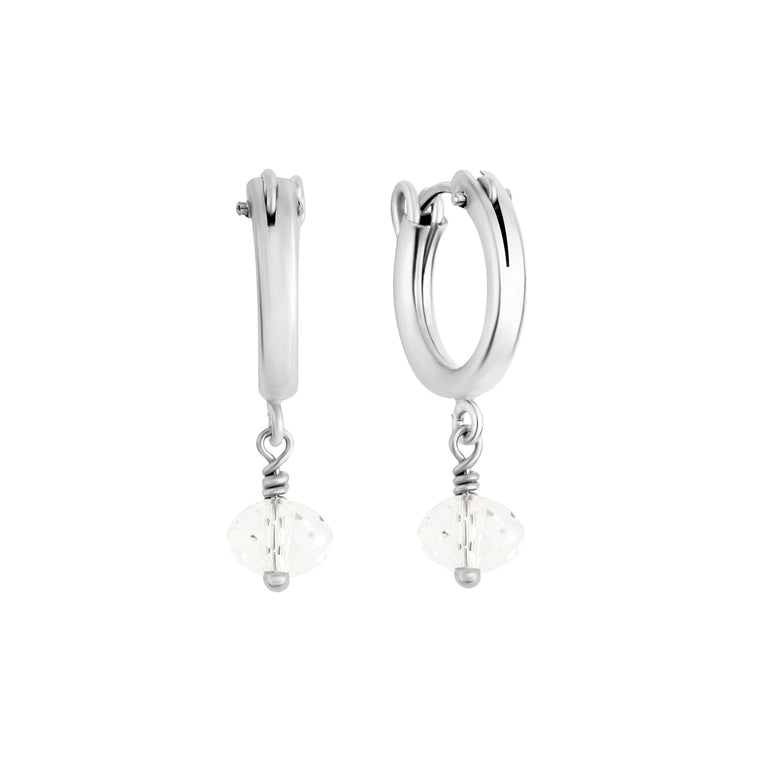 april birthstone hoop earrings silver 
