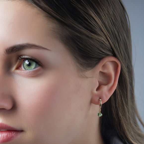 august birthstone hoop earrings with gold hoops 