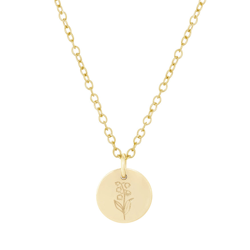 lily birthflower necklace for may lulu and belle 