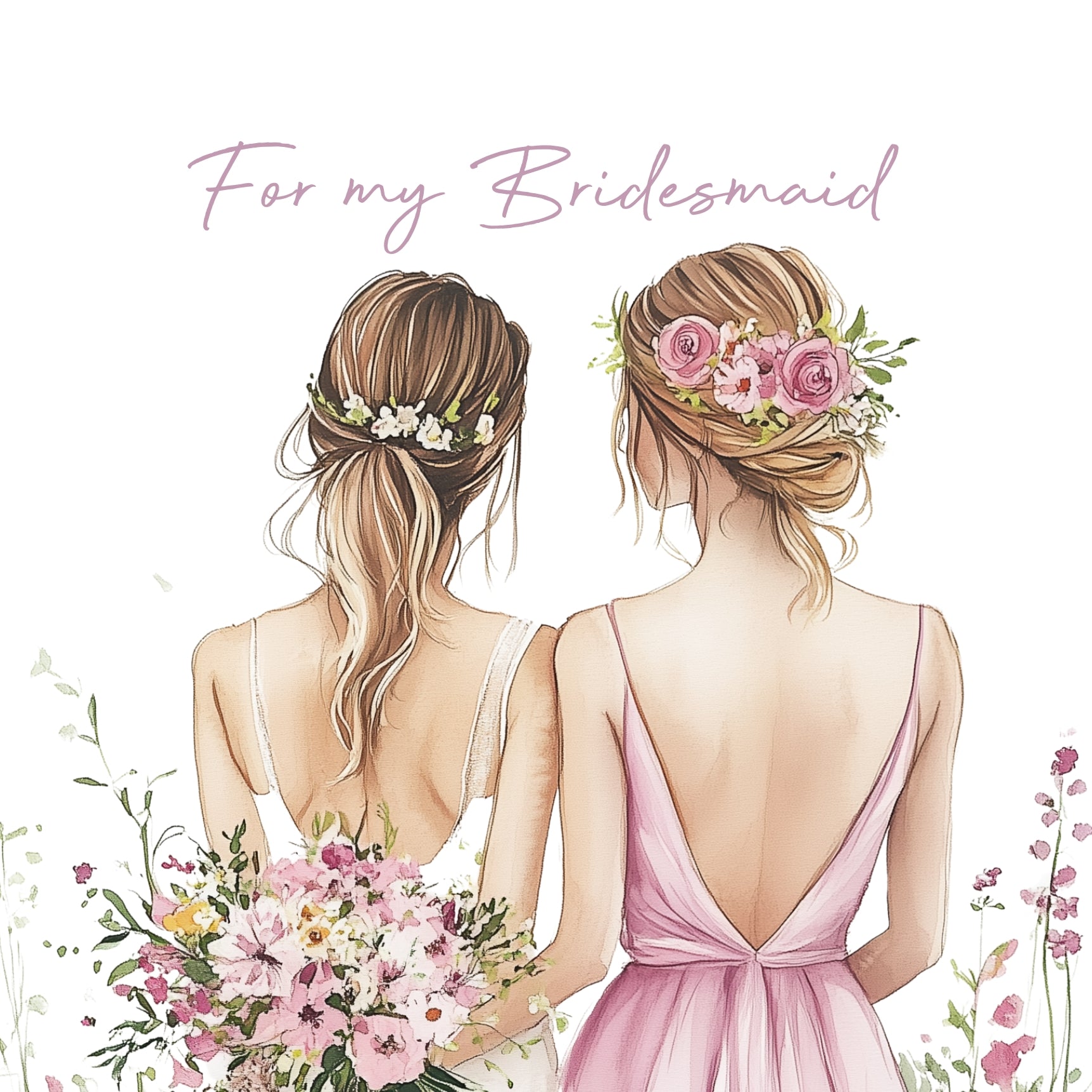 bridesmaid greeting card lulu and belle 