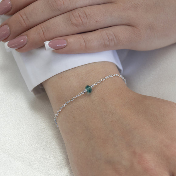 December birthstone bracelet silver 