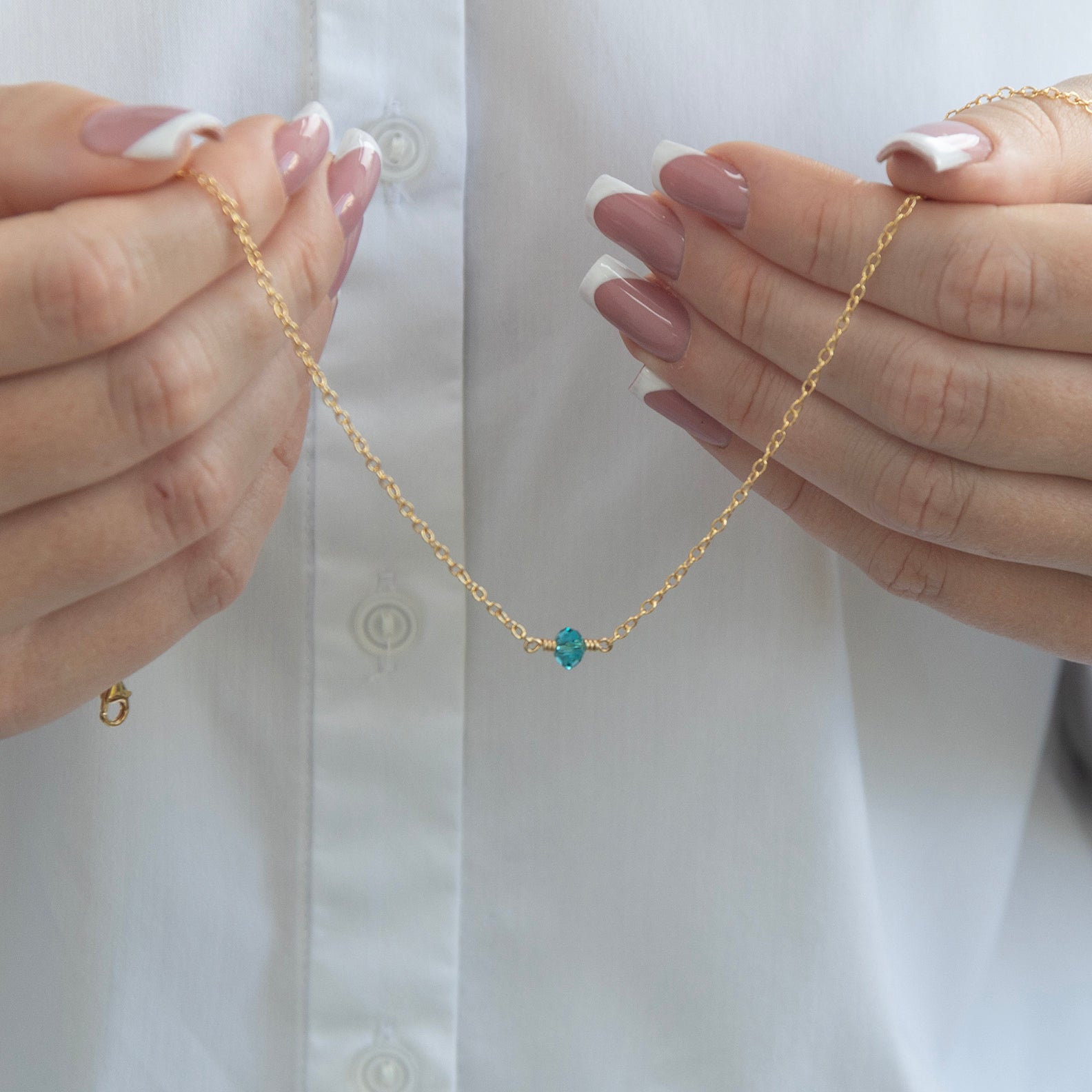 december birthstone necklace gold lifestyle 