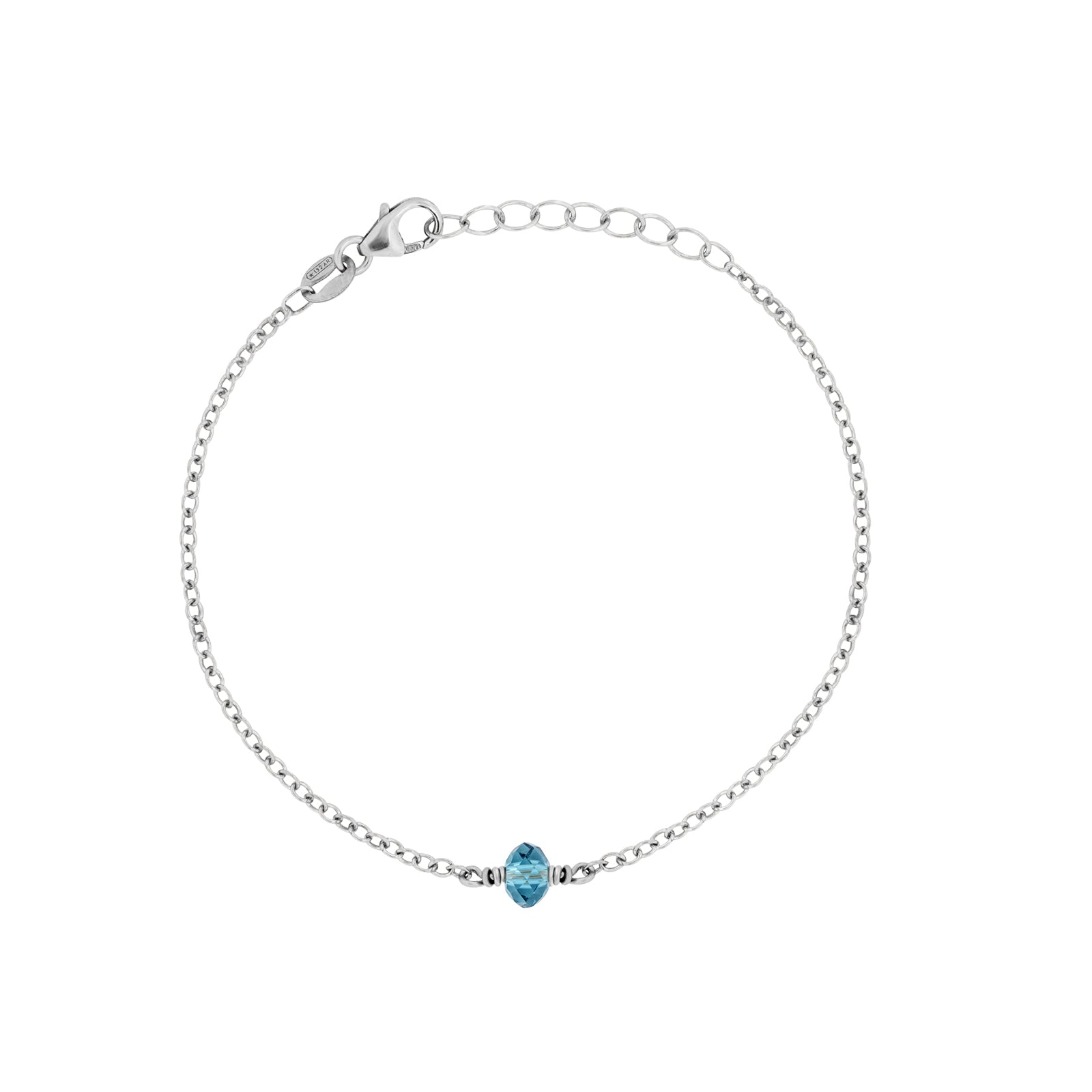 December birthstone bracelet silver 