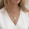 Silver Personalised Double Disc Necklace + Birthstone