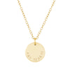 engraved edge personalised necklace gold 