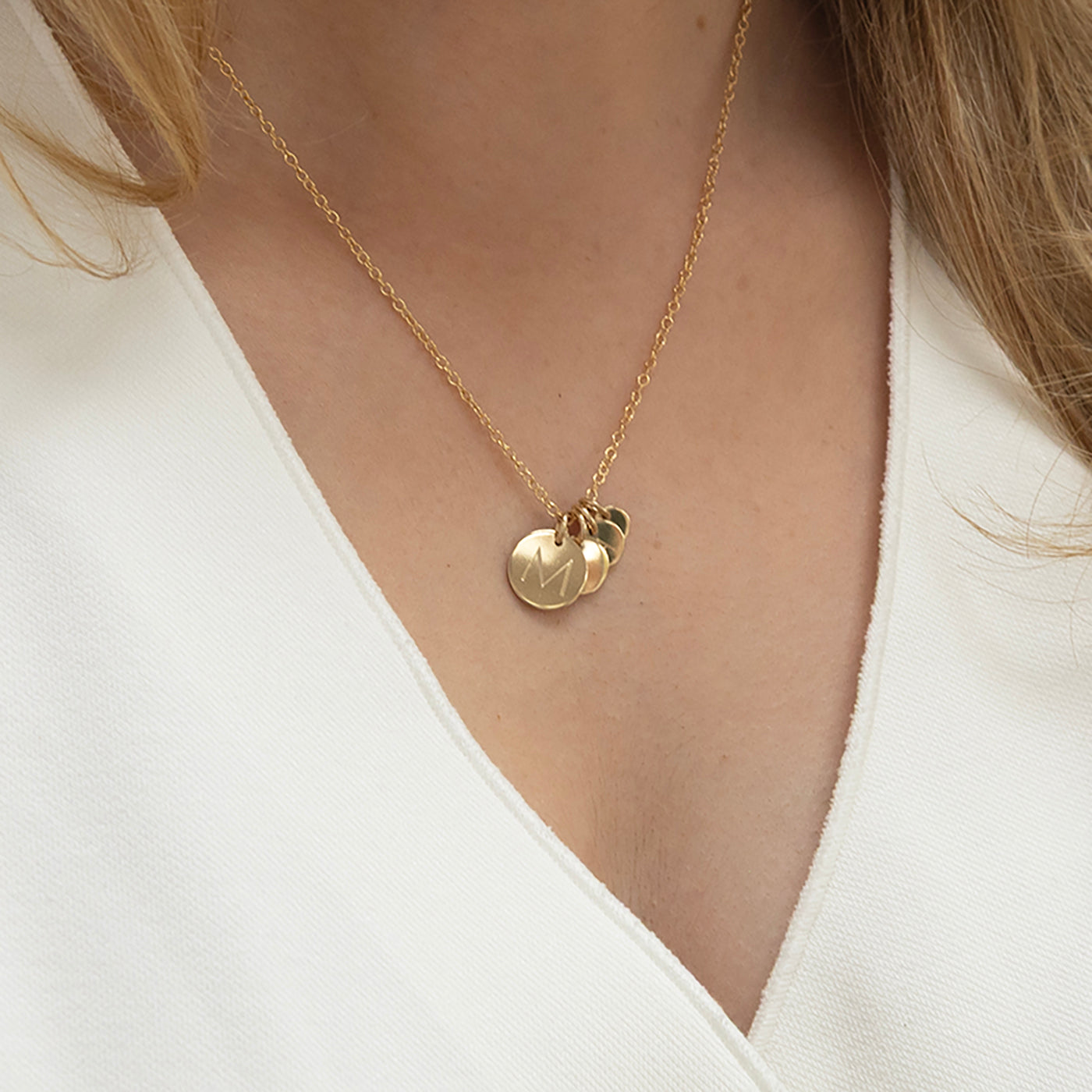 gold initial family necklace lulu and belle 