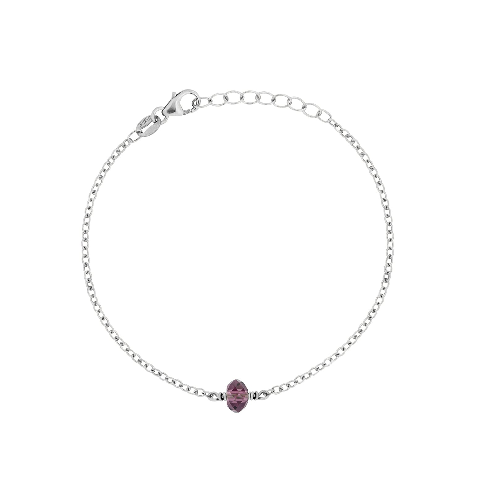 february birthstone bracelet silver 