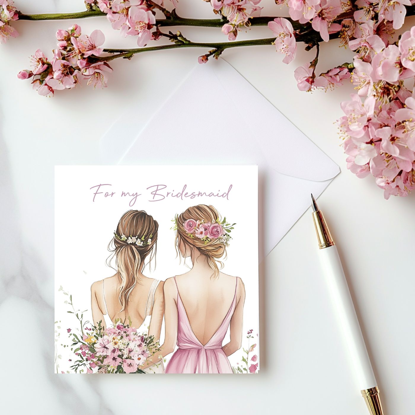 bridesmaid greeting card lulu and belle 