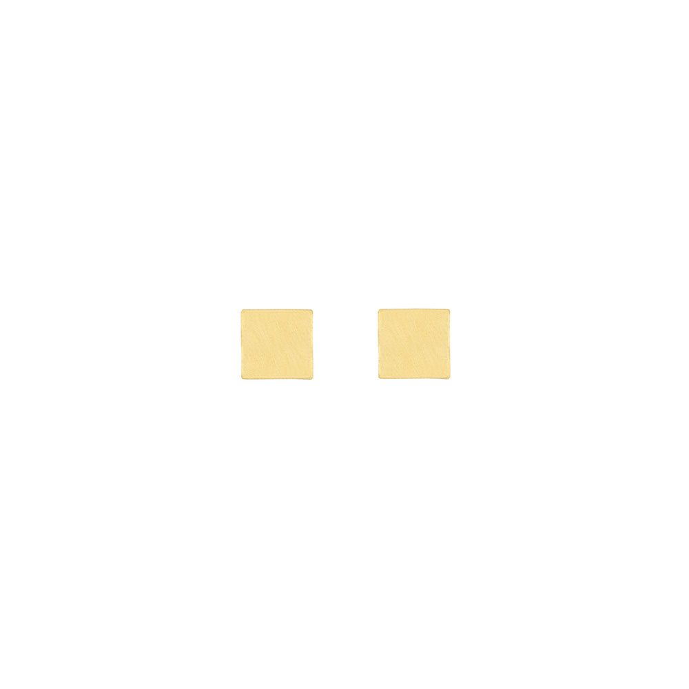 Gold Rectangle Studs - Lulu + Belle Jewellery