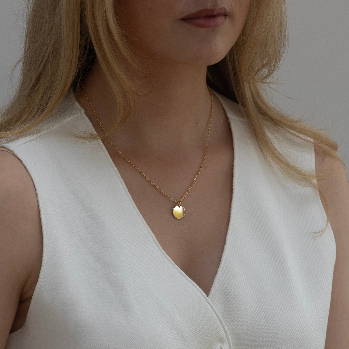 Gold Initial Necklace Two or More Discs