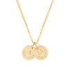 gold date and initial necklace 