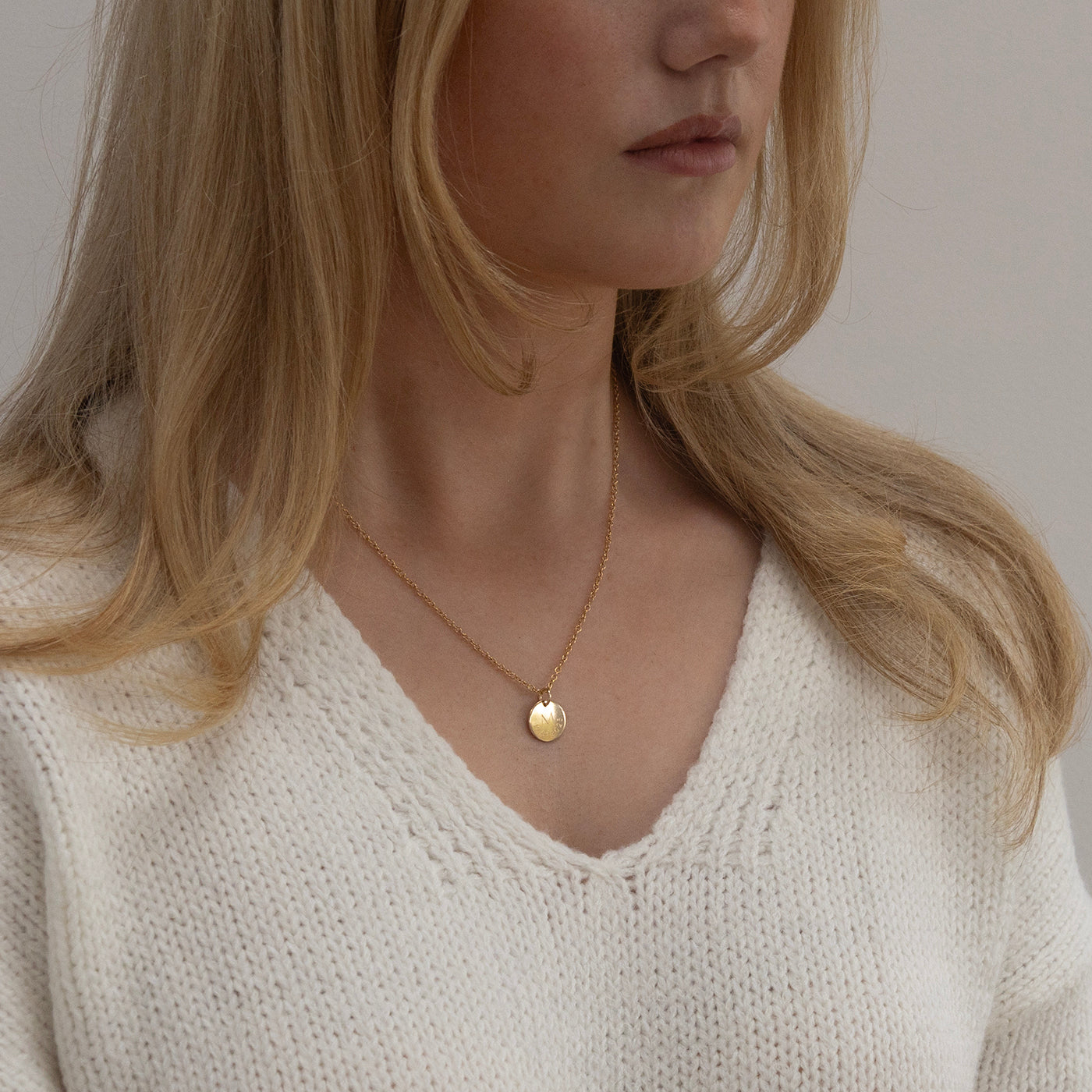 Gold Date and Initial Necklace - Lulu and Belle