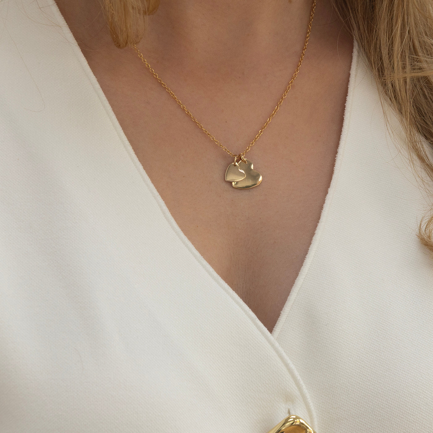 lulu and belle double heart necklace 