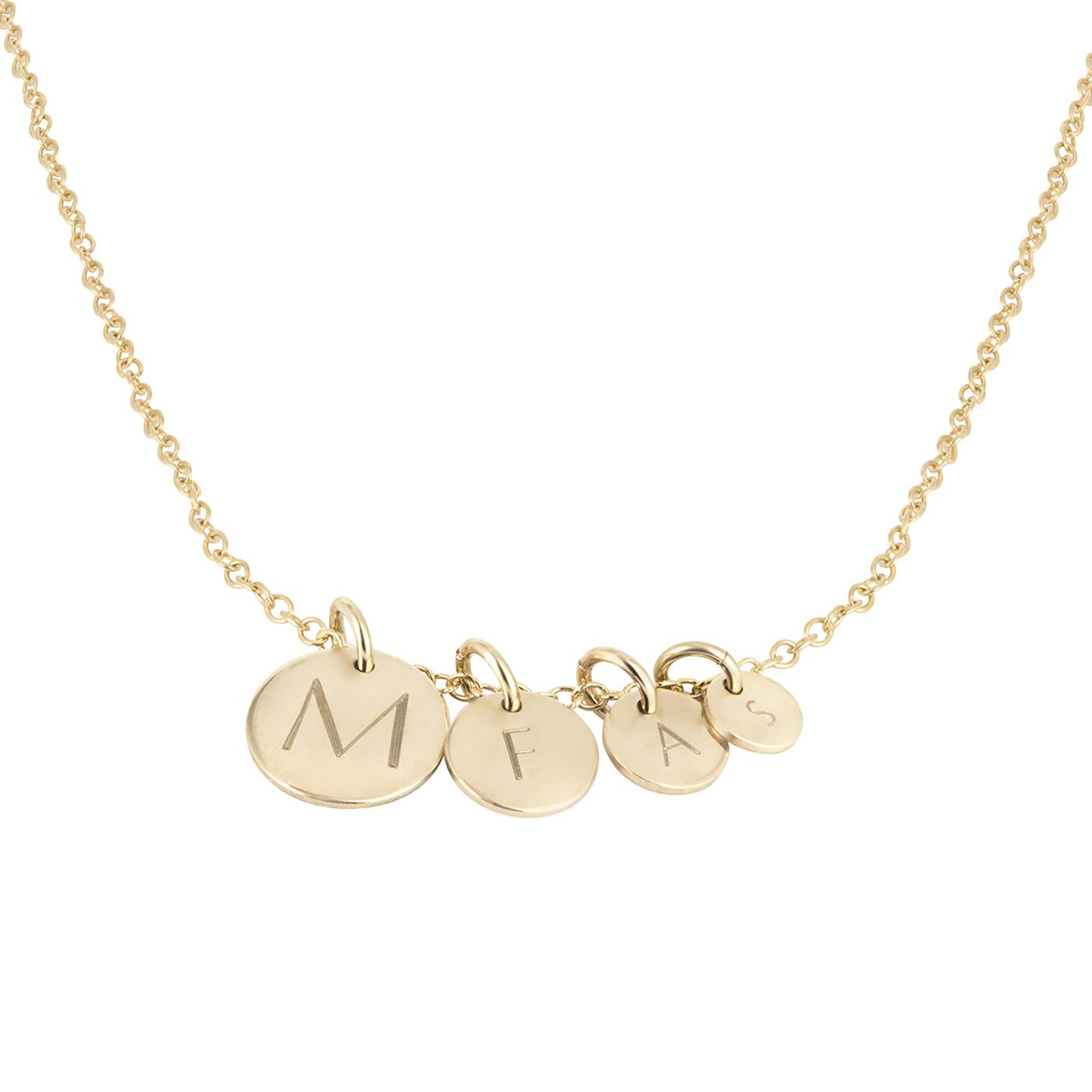 gold initial family necklace lulu and belle 