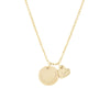 gold midi name and heart necklace. lulu and belle
