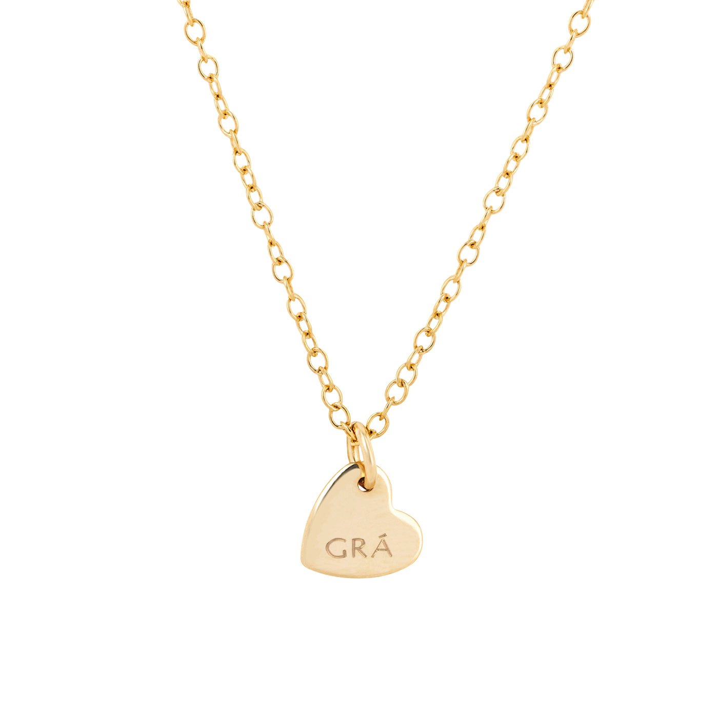 gold heart initial necklace engraved 