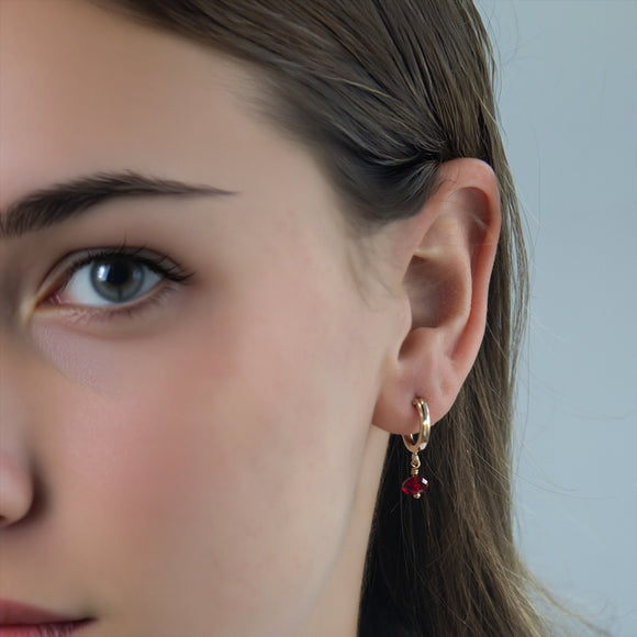 july birthstone hoop earrings with gold filled hoops 