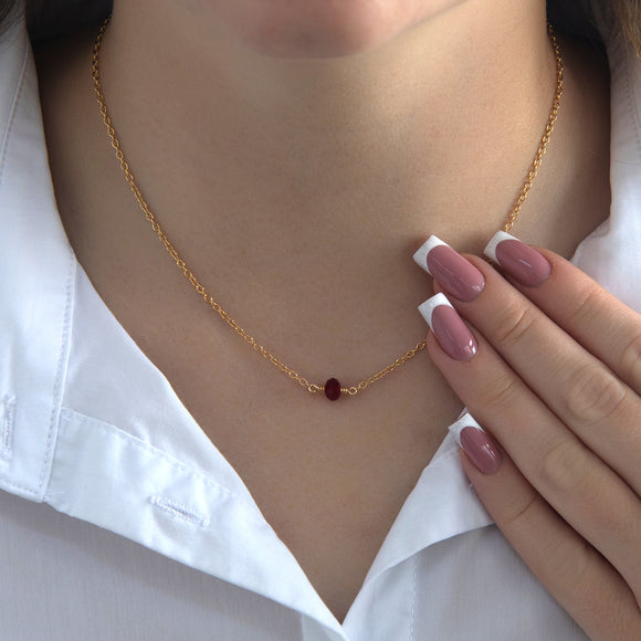 july birthstone necklace gold 