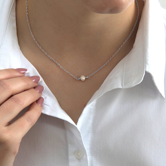 june birthstone necklace silver 