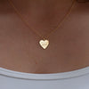 gold heart necklace wtih engraving lulu and belle 