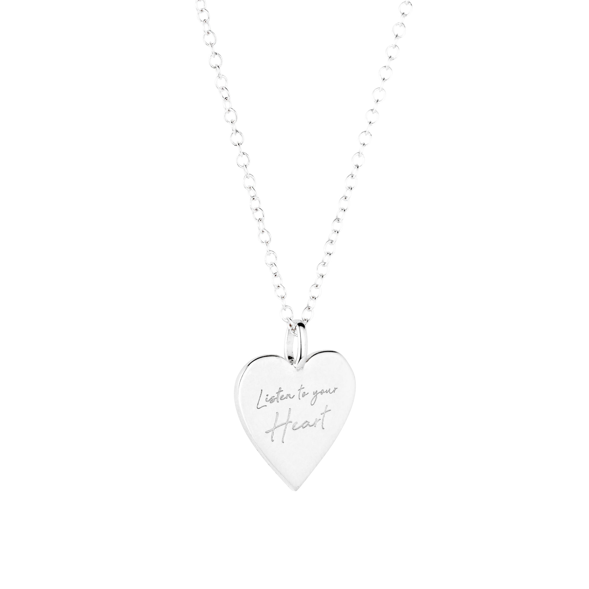Listen to Your Heart Pendant Silver