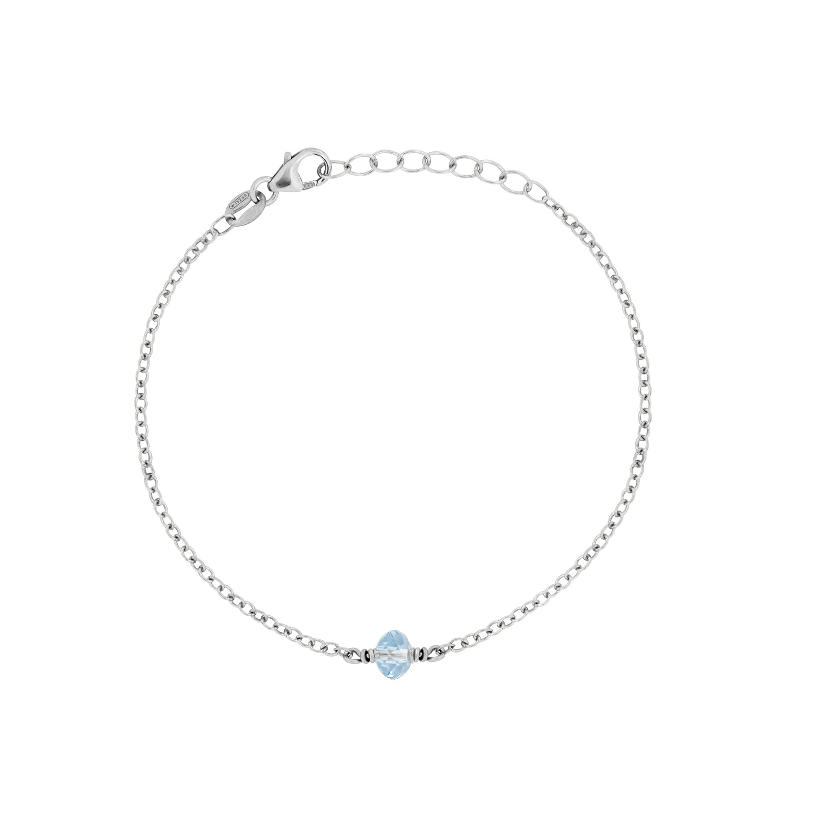 march birthstone bracelet silver 