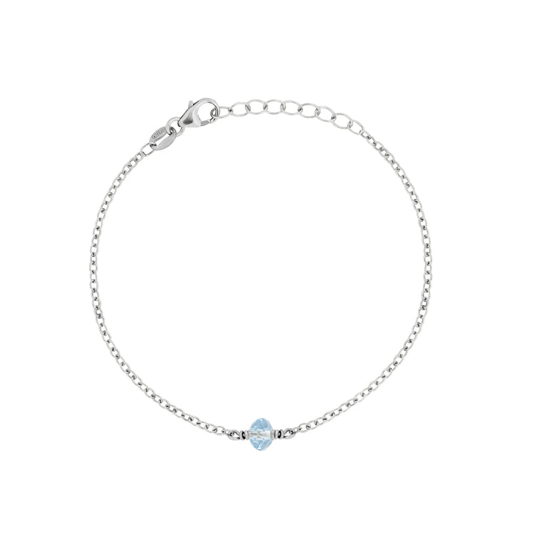 march birthstone bracelet silver 